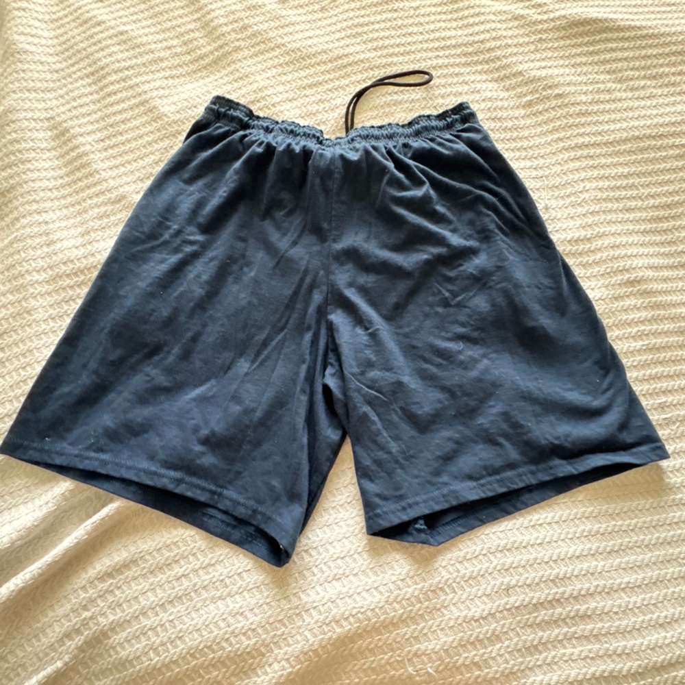 Navy Blue Cotton Shorts